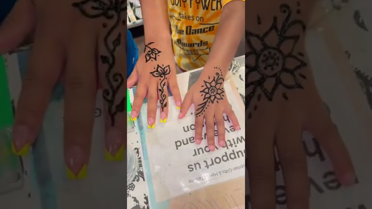 henna temporary tattoo in our store YouTube