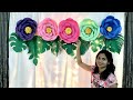 Floral Birthday Decoration at home | Paper Flowers Decoration for Birthday | Paper Flowers art