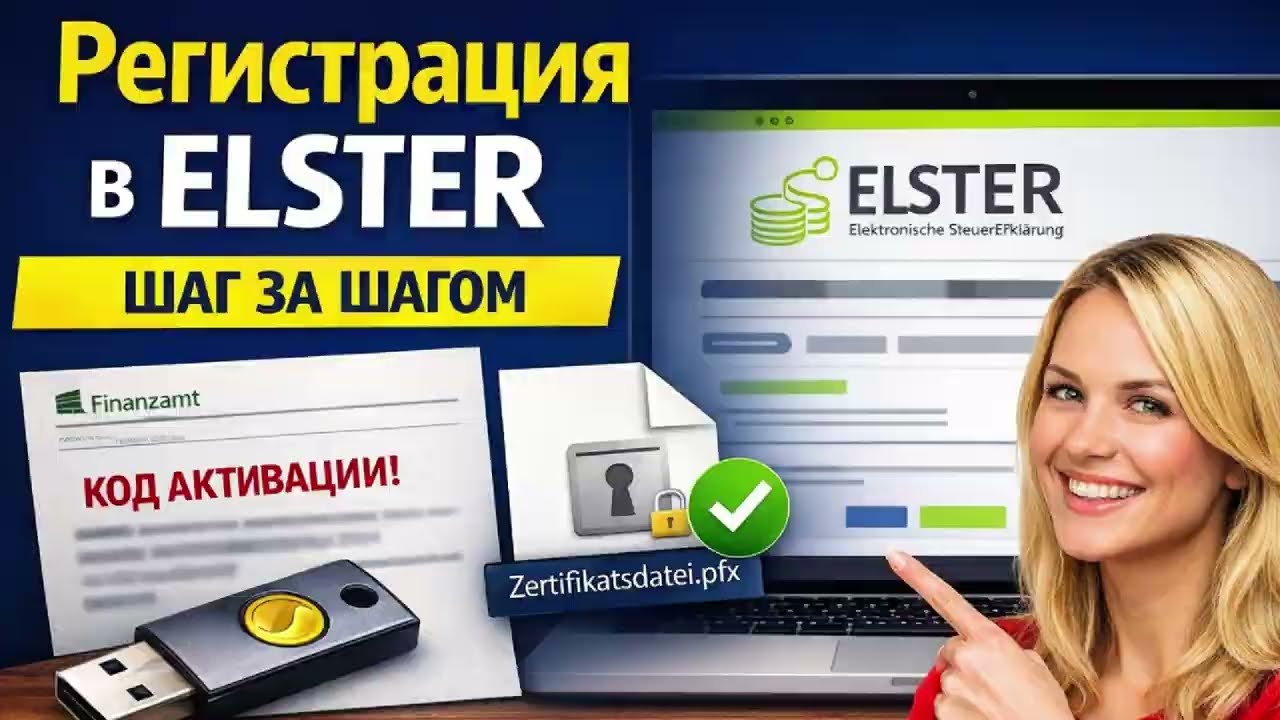 ELSTER регистрация через Zertifikatsdatei – пошаговая инструкция, (1 часть)