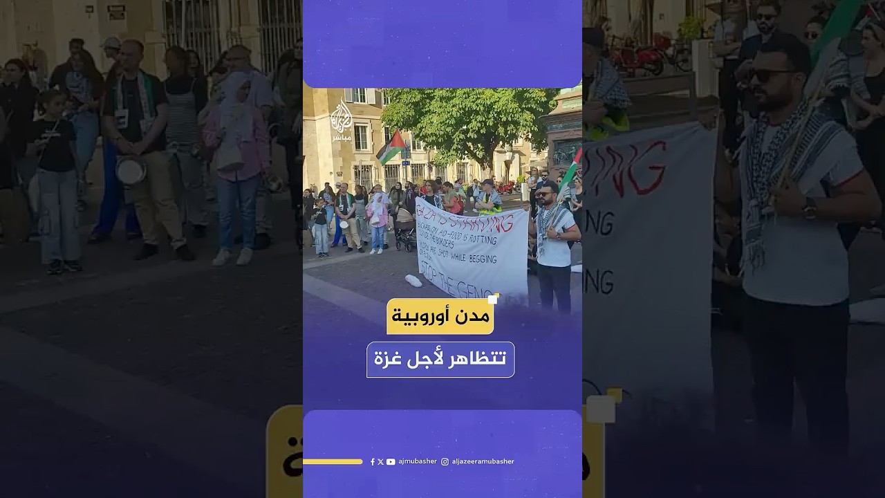بعدسة الجمهور: مظاهرات داعمة لغزة بعدد من المدن الأوروبية تنديدا بالجوع وجرائم الاحتلال الإسرائيلي