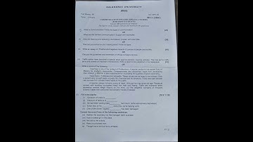 Communicative English (SEC-1) third sem question paper , Kalahandi University