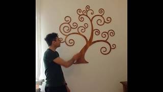 Realizzazione dell'Albero della Vita in Parquet ( Legno massello Doussie )