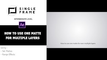 How to use a single matte for multiple layers using Adobe Aftereffects