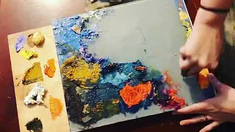 Paint Palette Scraping Timelapse