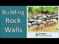Building Stone Retaining Wall 🔨🏗// Simple DIY Dry Stack Raised Bed