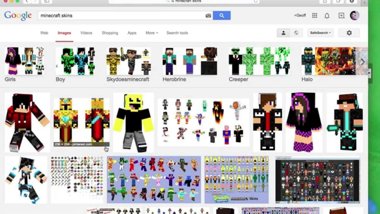 Google Minecraft Skins
