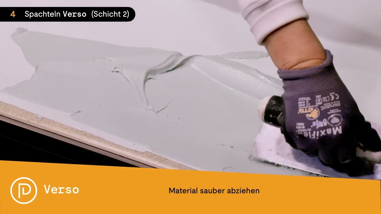 4. Spachteln Verso (Schicht 2)