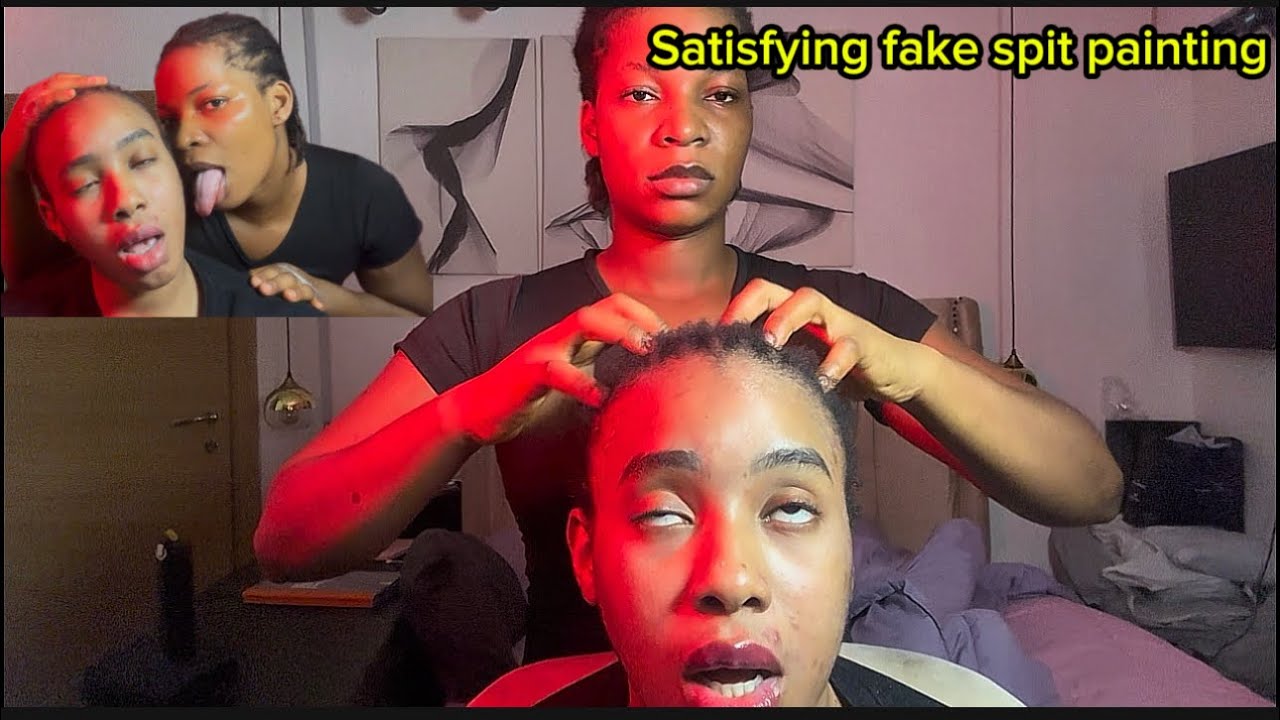 Asmr: Intense Satisfying fake spit painting paint ,Head to Neck Massage,Tingling triggers 