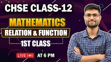 CHSE BOARD CLASS 12 || Class 12 MATH Preparation || RELATION & FUNCTION MCQS #bidyasagarclasses_chse