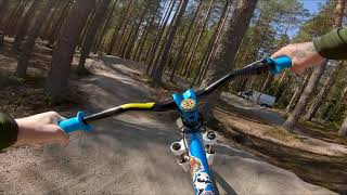 Säkylä Myllypuron pumptrack uusi versio radasta.