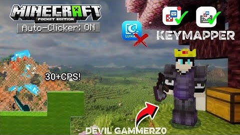 How to use keymapper as autoclicker 😎 in mcpe || increase ✅ CPSC 100 % working