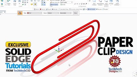 Solid Edge Design a Paper Clip | Learn Paper Clip Design in Solid Edge | Paper Clip Design CAD