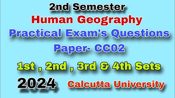 CC02 Practical Questions Paper 2024(All Sets) of #calcuttauniversity | By-Sagarika Nag