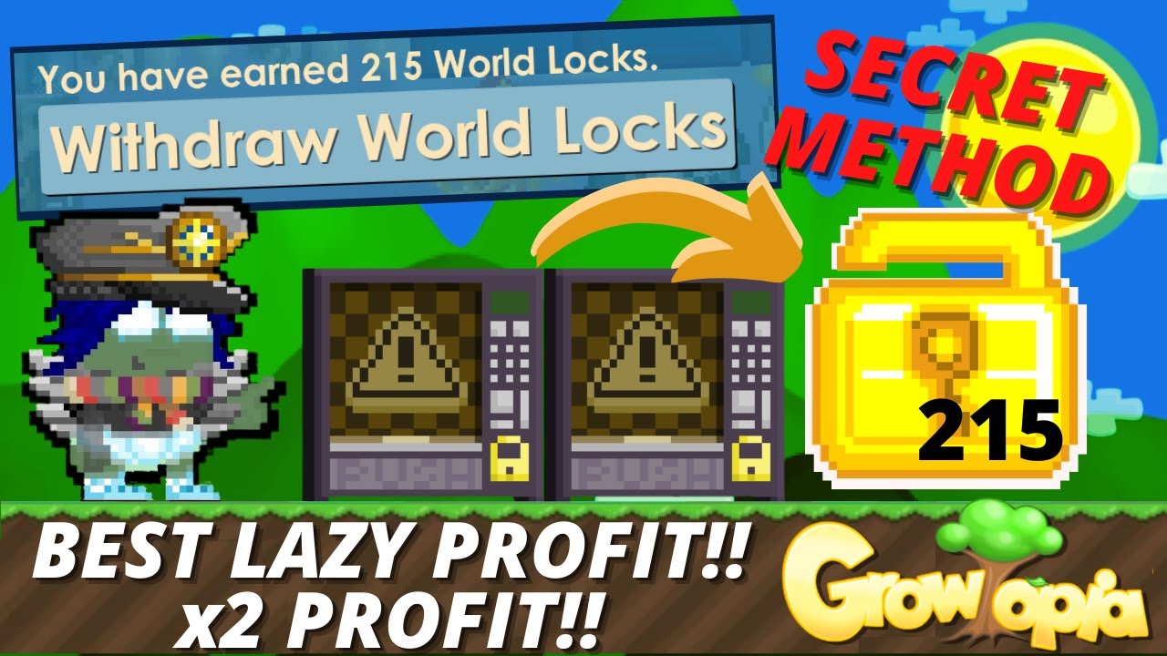 BEST LAZY PROFIT IN GROWTOPIA 2021 [DOUBLE PROFIT - FULL GUIDE]100% WORKS - GROWTOPIA PROFIT 2021