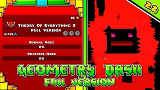 Theory Of Everything 3 (Full Ver) All Secret Coins | Geometry Dash Full Version | By MasterTheCube5 Resimi