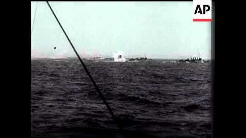 American Warships Drop Depth Charges