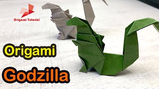 How To Make King of the Monsters Godzilla - Easy Origami Godzilla