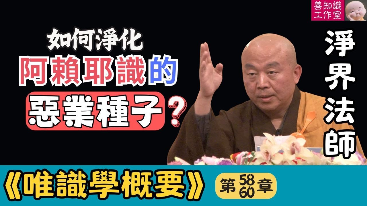 淨界法師：如何淨化阿賴耶識的惡業種子？ | 唯識學 58~60