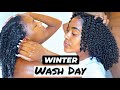 WINTER WASH DAY ROUTINE FROM START TO FINISH! Focused on the MOISTURE! NATURAL HAIR