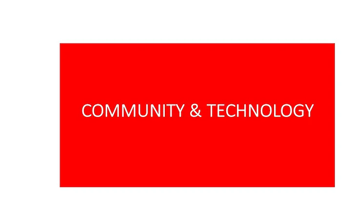 Community & Technology 12.10.25