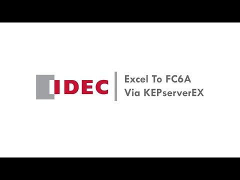 IDEC | Excel To FC6A - KEPserverEX