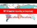 Top 10 Countries According to Compulsary Education Duration