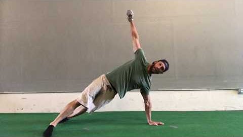 Dumbbell Plank Rotation