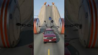 Cars & Cargo Van vs Chained Hydraulic Crush - BeamNG.Drive