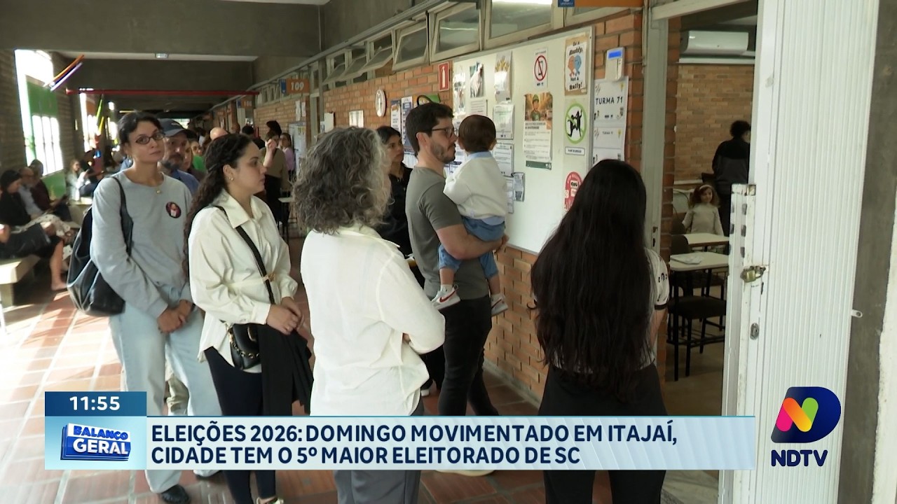 Itajaí registra movimento intenso nos locais de votação neste domingo