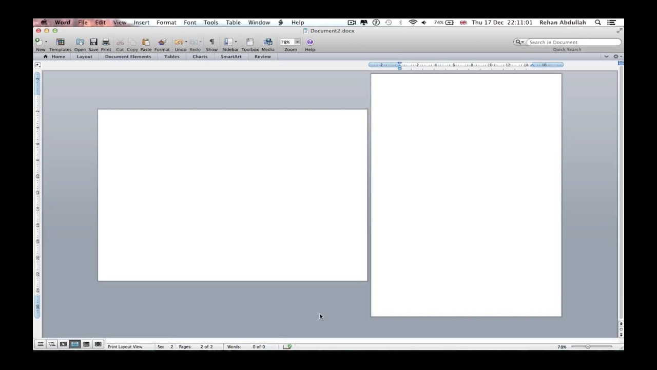 how to rotate page in word on mac