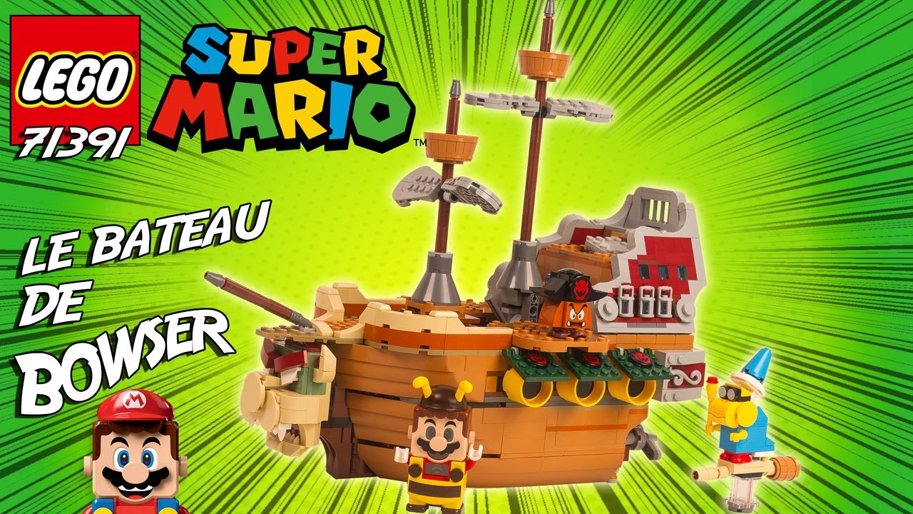 Ensemble de jeu de figurines Nintendo Super Mario et jouet vaisseau de  Bowser,paq. 2, 8 ans et plus