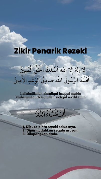 Zikir pembuka pintu rezeki… Amalkan setiap hari, insyaAllah rezeki makin murah