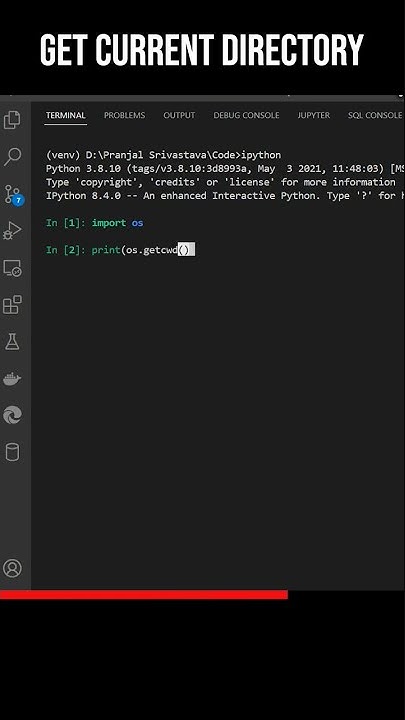 How to get the current directory in python | Python OS module #shorts ...