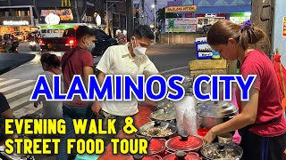 ALAMINOS CITY Evening Walk & STREET FOOD TOUR This 2022 | Province of Pangasinan, Philippines