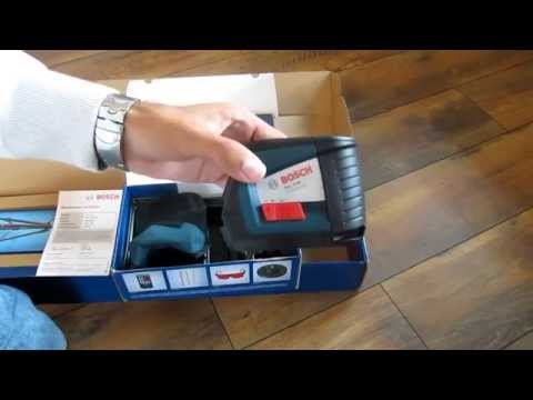 Unpacking / unboxing line lasers Bosch GLL 2-50 + BT150 0601063105