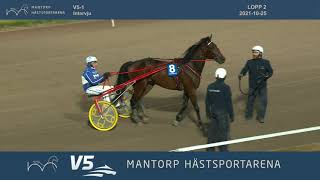 V5-1 Lopp 2 Intervju  211025 Mantorp Hästsportarena