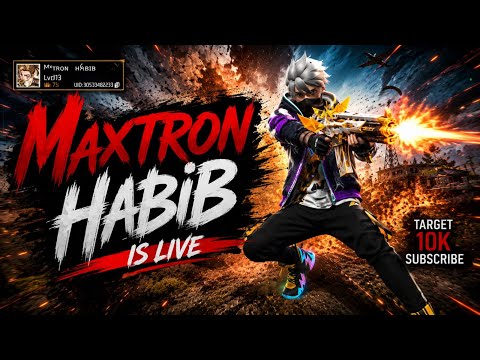 [🔴LIVE] 🔥 Free Fire Live |Giveaway চলতেছে 🎁| Maxtron Habib | Road to 10K Subscribers 🚀