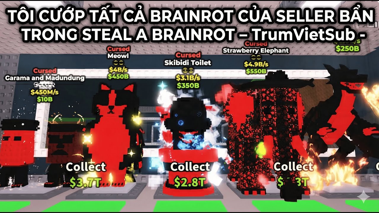 TÔI CƯỚP TẤT CẢ BRAINROT CỦA SELLER BẨN TRONG STEAL A BRAINROT - TrumVietSub -