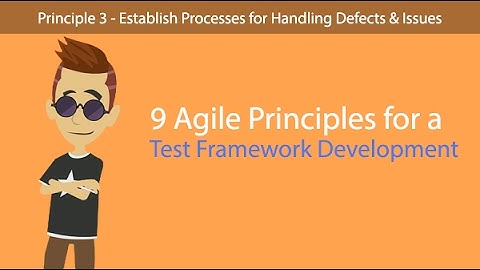 9 Agile Principles for Test Framework Dev. #3 Establish Processes For Handling Defects And Issues