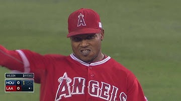 HOU@LAA: Aybar fields tough grounder up the middle