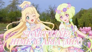 START LINE! Hime and Aria (MIX) | LYRICS (ENG/ROM)