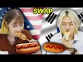 American &amp; Korean Teen Swap American Korean style Hot Dogs