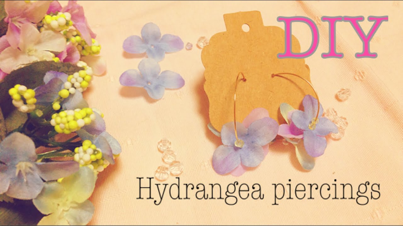 DIY 100均の造花で『あじさいピアス』を作る*Hydrangea Piercings , YouTube