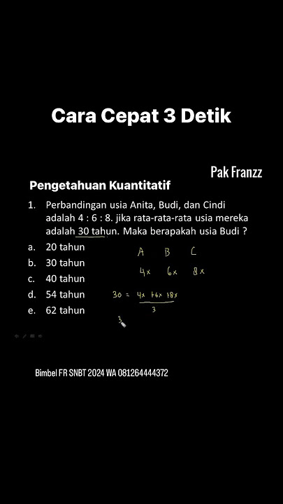 Quick way to pass the 2026 UTBK Quantitative