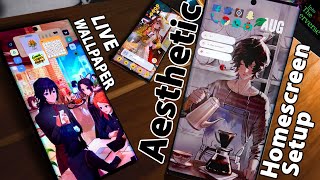 Aesthetic Coffee Shop - Live Wallpaper & Android Setup - Anime Homescreen Setup - EP179 - Aesthetic