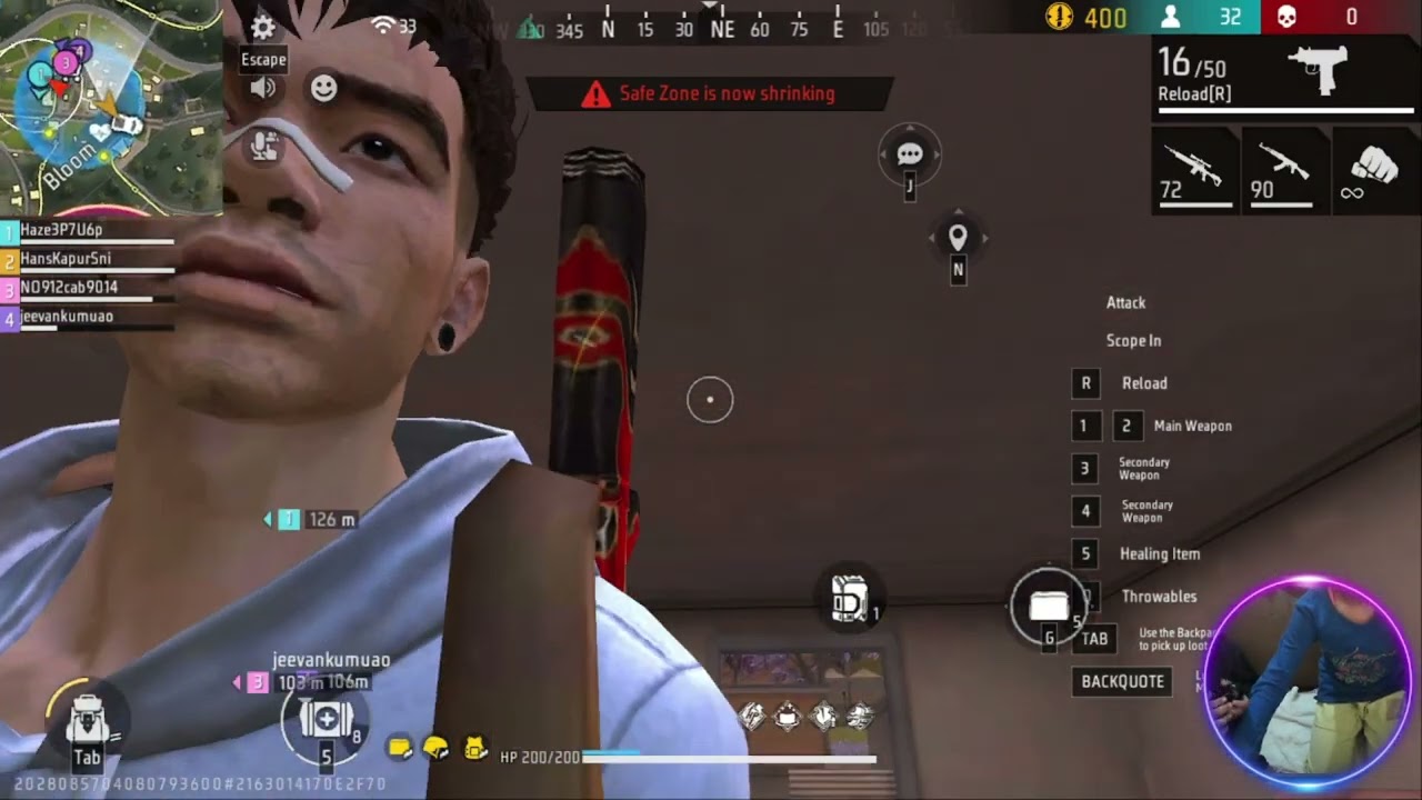 Hans Play ALone & SHoot Free Fire