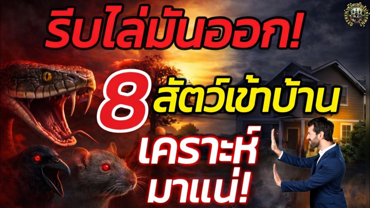 รีบไล่มันออก! 8 สัตว์เข้าบ้าน = สัญญาณเคราะห์กำลังมา!​ สัญญาณเตือนก่อนดวงตก