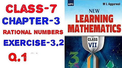 7th class chapter 3 rational number exercise 3.2 question 1 learning mathematics ml Aggarwal