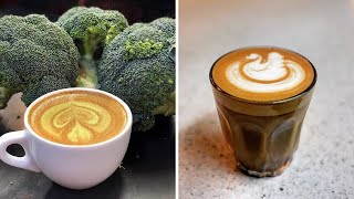 BEST ☕️ Cappuccino Latte Art 2021   Tutorial Skills   Free Pour Barista Compilation ❤️ ?
