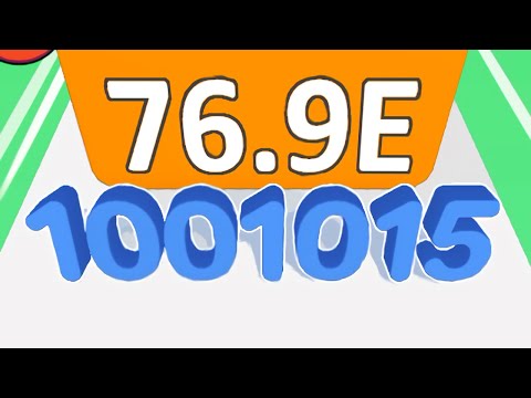 NUMBER MASTER / NUMBER MERGE RUN / 3D  1 MILLION vs 76.9E High Score (Max Level)